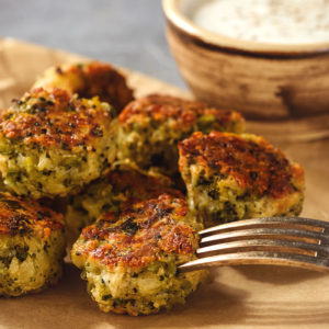 baked italian broccoli meatballs