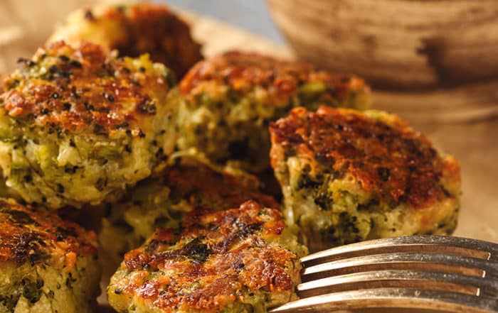 baked broccoli meatballs