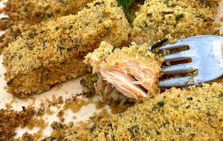 Baked salmon with mediterranean herbs