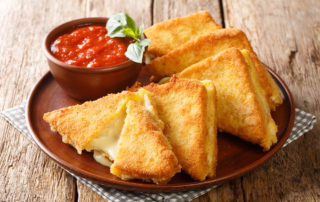 mozzarella carrozza fried