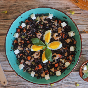 italian black rice summer salad