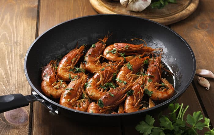 simple pan fried prawns